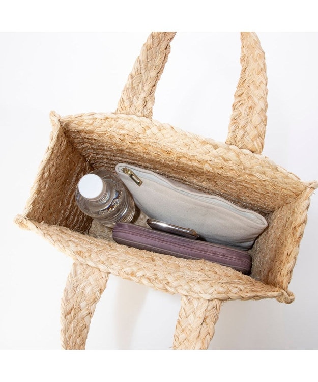 UNBILLION カカトゥ kakatoo / ラフィアスクエアトートバッグ ベージュ