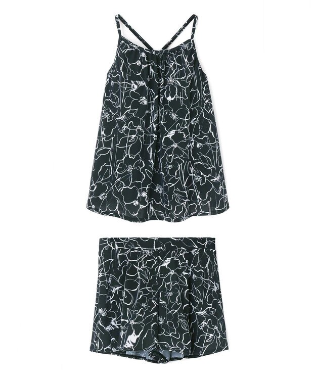 San-ai Resort（三愛水着楽園） タンキニ３点セット　9M・11L　【San-ai Resort（サンアイリゾート）】 ブラック