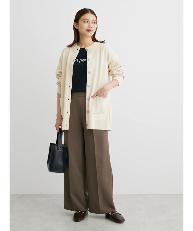 Green Parks きれいシルエットワイドパンツ Khaki