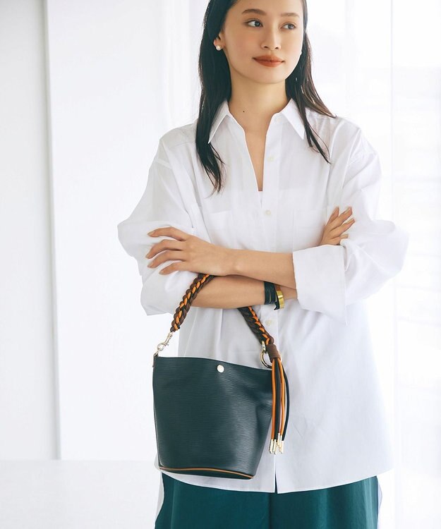 TOPKAPI 【Breath TOPKAPI】RIPPLE リプル コードハンドル 2way バケツ ショルダーバッグ ブラック