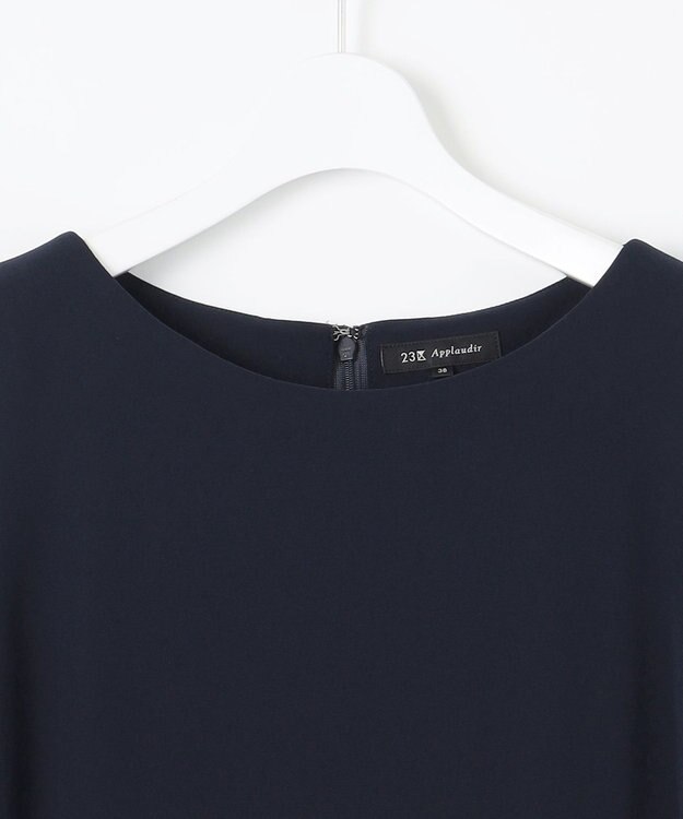 23区 【APPLAUDIR】クリスタルフラワーコンビ ドレス ネイビー系