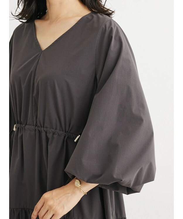 Green Parks ・ＥＬＥＮＣＡＲＥ　ＤＵＥ　ドロストティアードワンピース Charcoal Gray