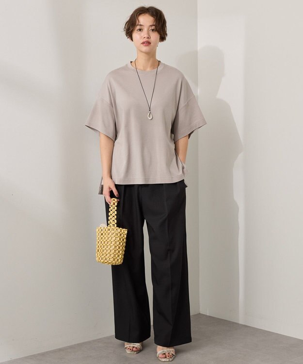 AMERICAN HOLIC 【接触冷感】スムースボクサーＴシャツ Gray Beige