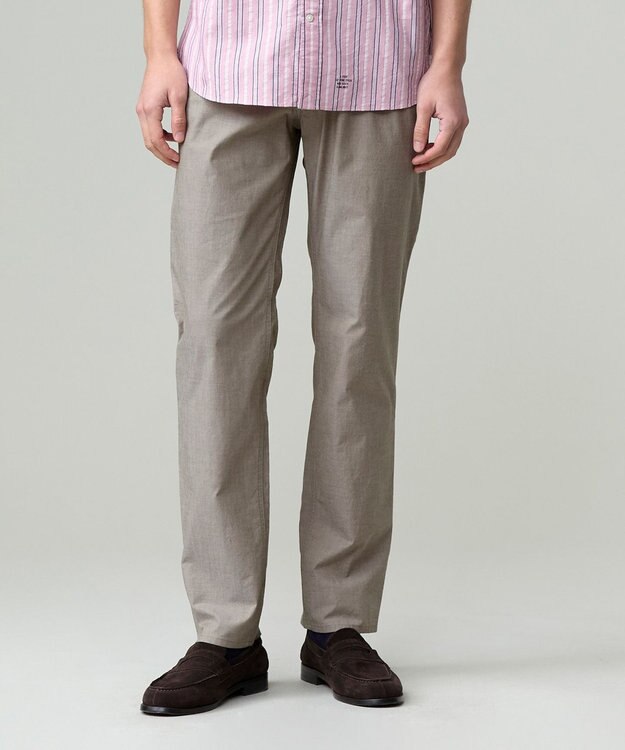 J.PRESS MEN 【ストレッチ】シャンブレーストレッチツイル パンツ カーキ系