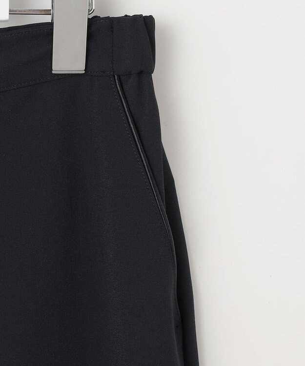 J.PRESS LADIES L 【洗える・吸水速乾・接触冷感・セットアップ対応】Light ジョーゼット ワイド パンツ ダークネイビー系