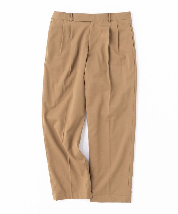 UNFILO MENS ウールライク ワイドパンツ ブラウン