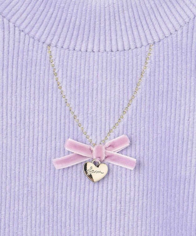 ANY KIDS ハイネック長袖カットソー ラベンダー