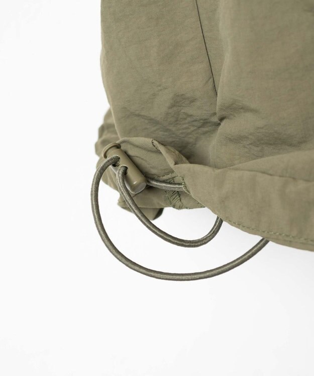 WEGO 【ウエストゴム】ナイロンイージーワイドカーゴパンツ カーキ