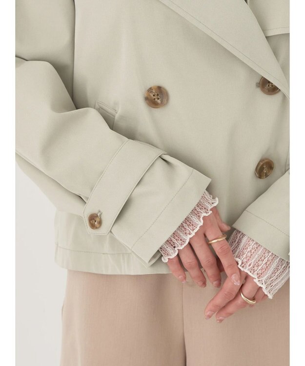 earth music&ecology ショートトレンチコート Light Khaki
