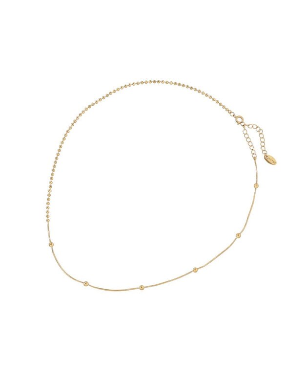 AMERICAN HOLIC 【ステンレス】スイッチドボールチェ－ンネックレス Gold