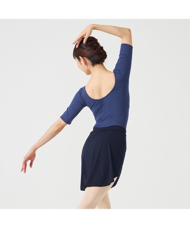 Chacott 5分袖レオタード ネイビー
