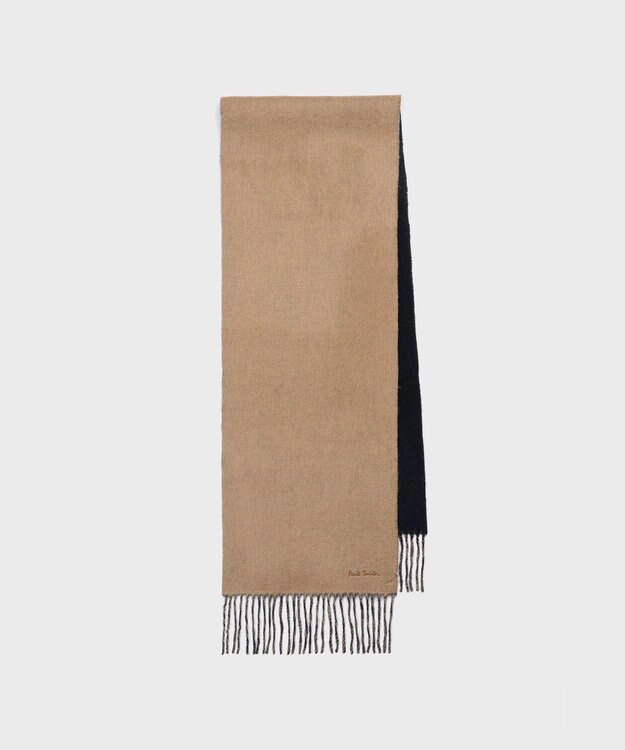 Paul Smith カシミヤ リバーシブルマフラー キャメル