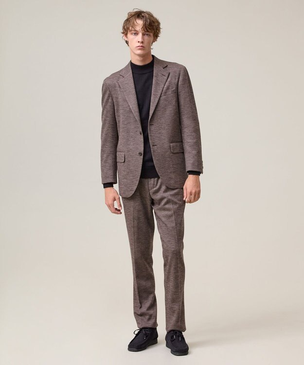 J.PRESS MEN 【セットアップ対応 / ストレッチ】SOFAニット ハイグレードジャージー スラックス ブラウン系8