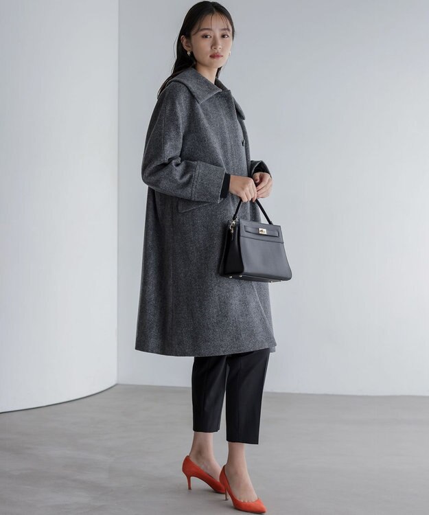 組曲 ウールモッサステンカラー コート モノトーン系8