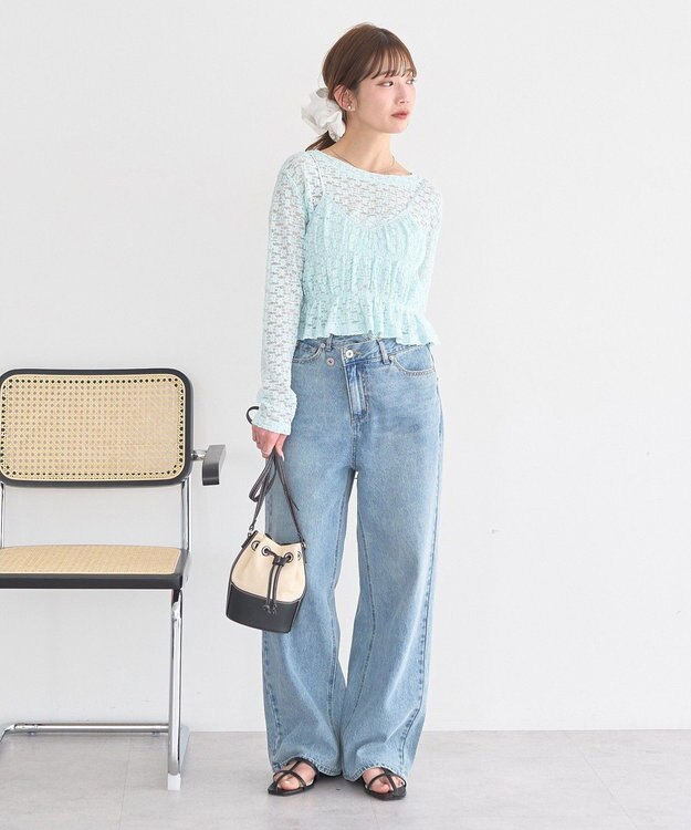 earth music&ecology SET2点カットレースプルオーバー＋ビスチェ Peppermint