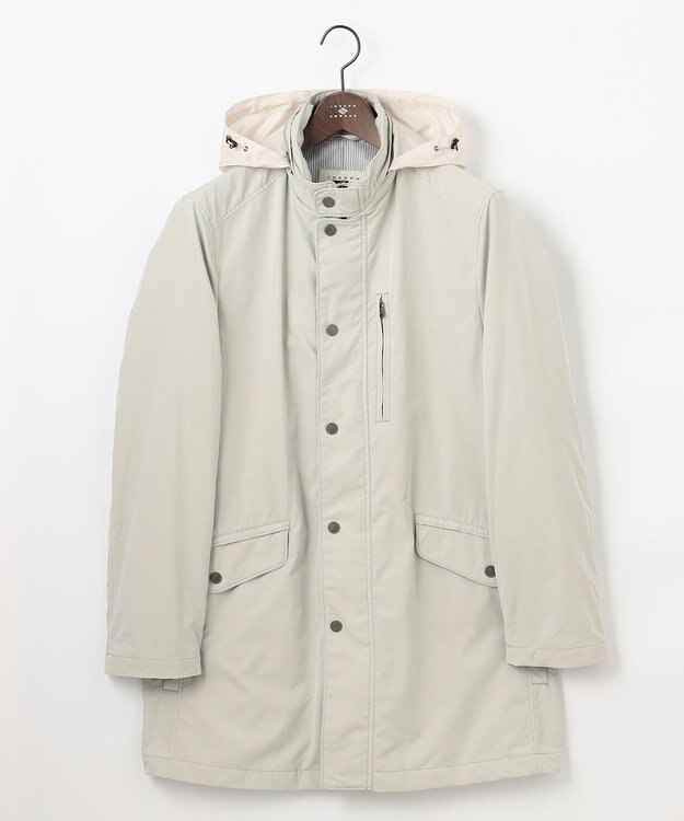 JOSEPH ABBOUD 【25SS・7ポケット/軽量/ECO撥水/インフード】ライトマイクロリップピーチ コート アイボリー系