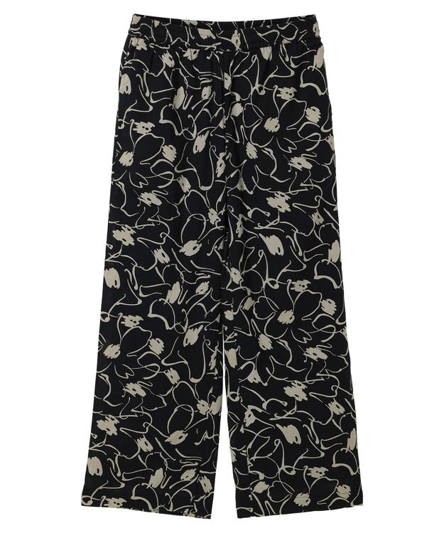 CRAFT STANDARD BOUTIQUE インド綿アソート柄イージーパンツ Black
