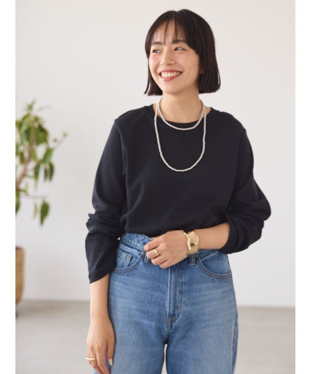 AMERICAN HOLIC クルーネックカットプルオーバー Black