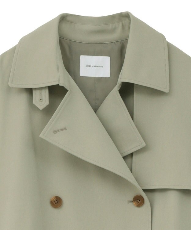 AMERICAN HOLIC 【先行予約】【花粉防止】ロングトレンチコート Ligh Khaki