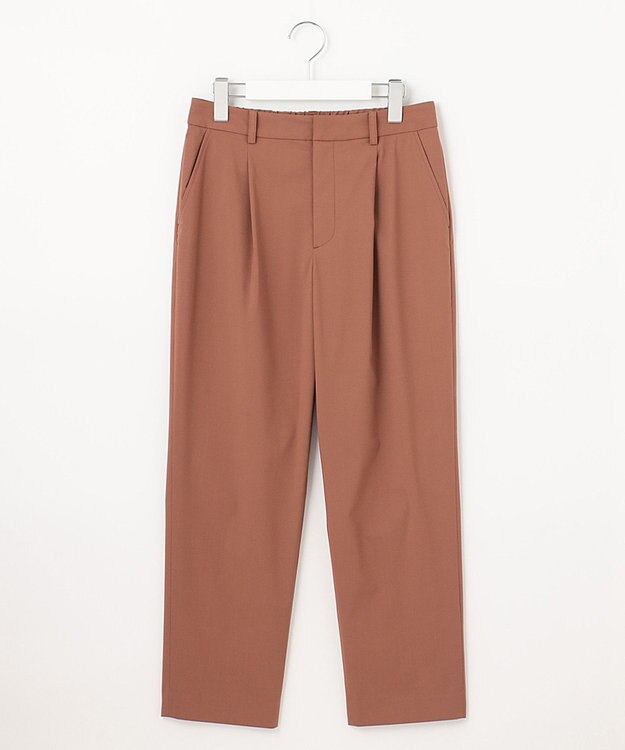 J.PRESS LADIES 【洗える】マイクロタイプライターストレッチ テーパード パンツ オレンジ系