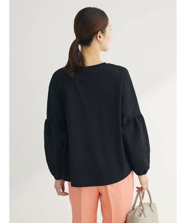 Green Parks 袖ポコポコドッキングカットプルオーバー Black