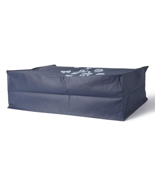 Chacott フラワー不織布バッグL ネイビー