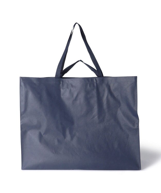 Chacott フラワー不織布バッグL ネイビー