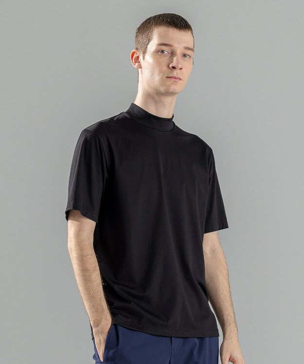 JOSEPH HOMME 【新素材】ハイゲージベアスムース　モックネックカットソー ブラック系