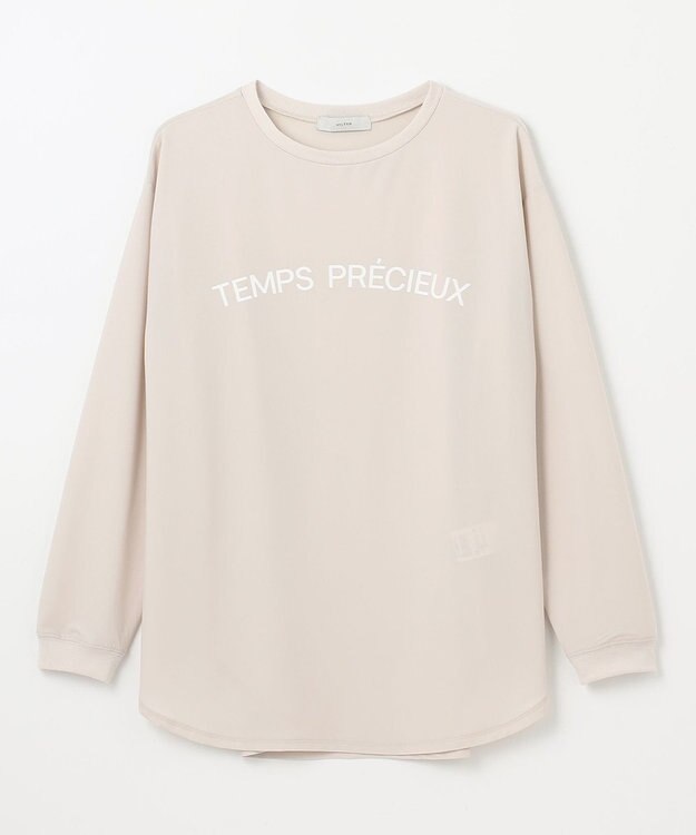 ANY ジョーゼットロゴプリントTシャツ サンドベージュ