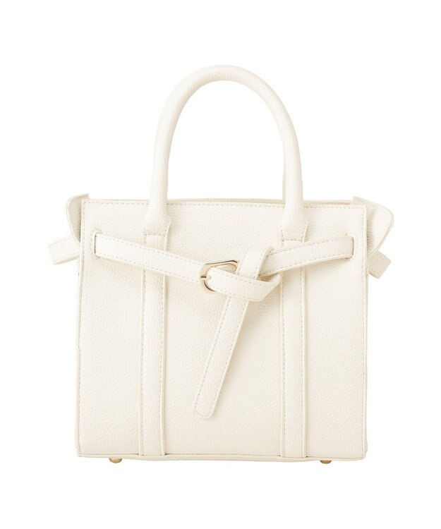 YECCA VECCA 2wayベルトデザインハンドバッグ Ivory