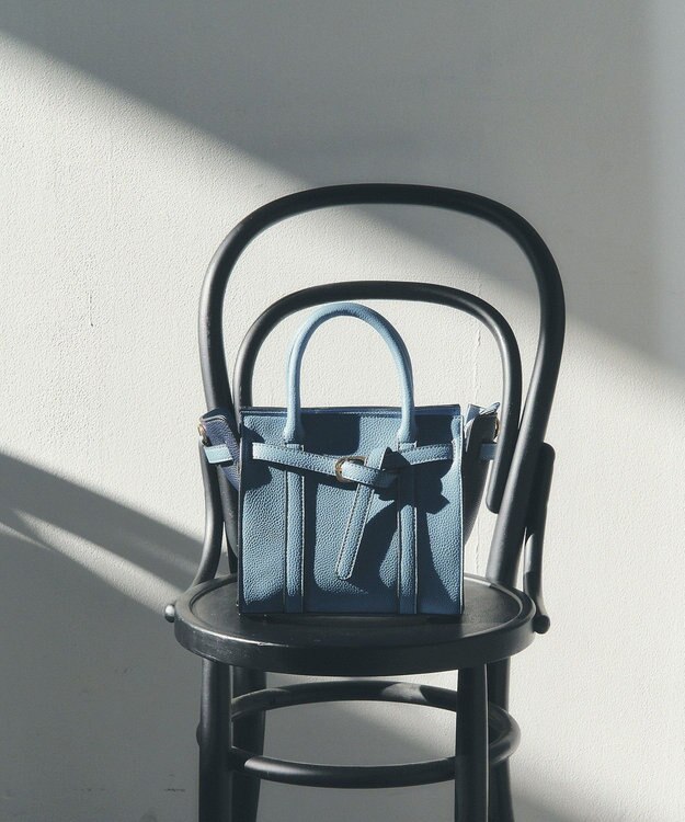 YECCA VECCA 2wayベルトデザインハンドバッグ Blue