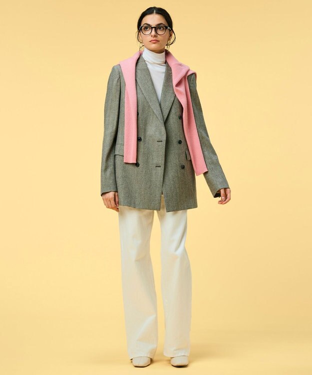 BEIGE， 【洗える】SORE / シアーコットンハイネックカットソー White