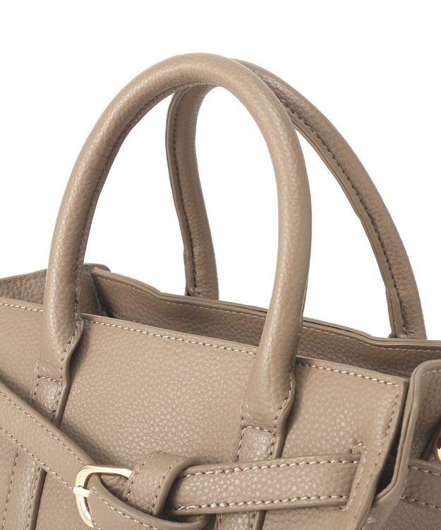 YECCA VECCA 2wayベルトデザインハンドバッグ Beige