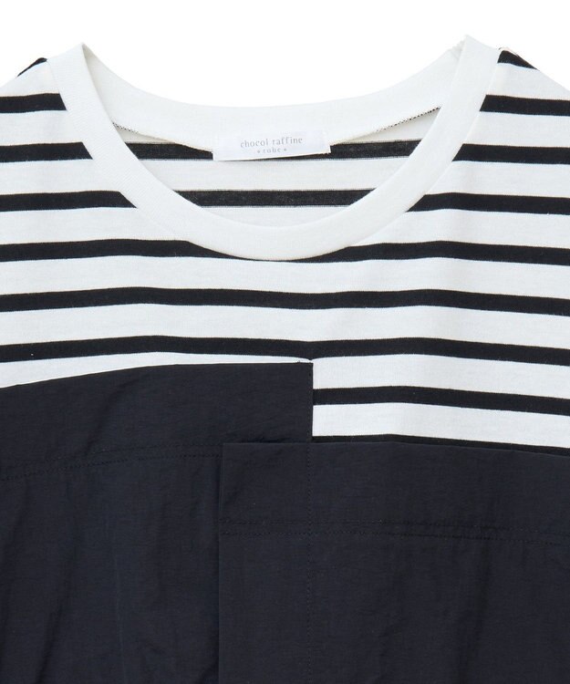 Green Parks ビスチェドッキングドロスト５分袖プルオーバー Khaki