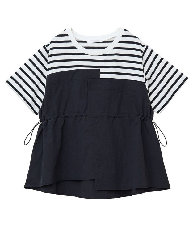 Green Parks ビスチェドッキングドロスト５分袖プルオーバー Khaki