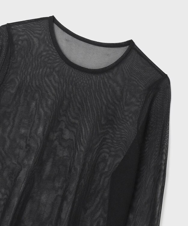 GRACE CONTINENTAL シアークルーニットトップ ブラック