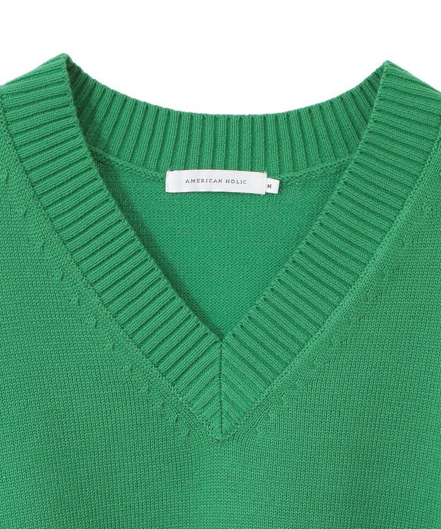 AMERICAN HOLIC Ｖネックニットプルオーバー Green
