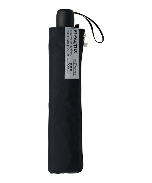 MOONBAT 【超撥水/耐風/大きい】フロータス(FLO(A)TUS) 折りたたみ傘  UV 大きいサイズ 無地 60cm ブラック