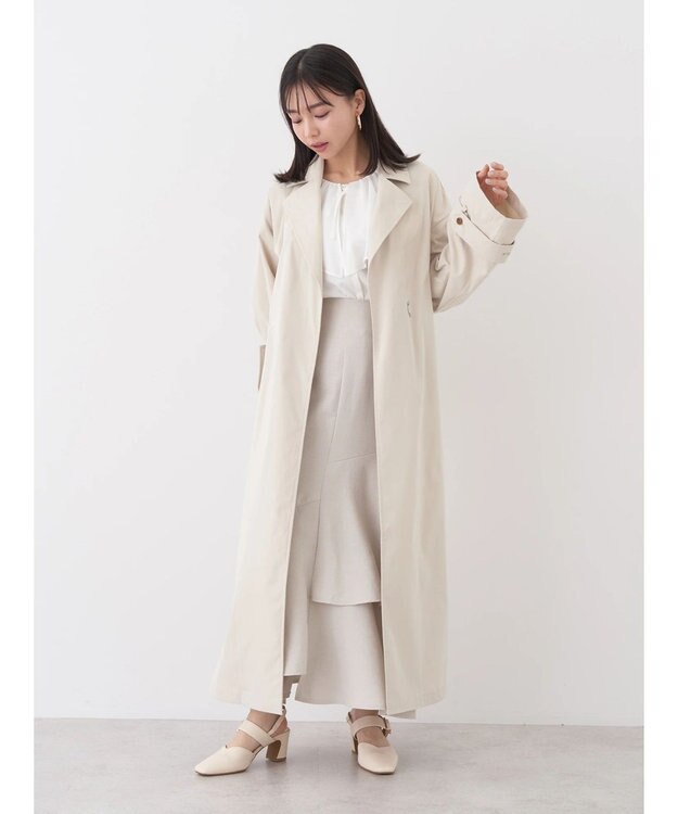 earth music&ecology アシンメトリーイレヘムスカート Beige