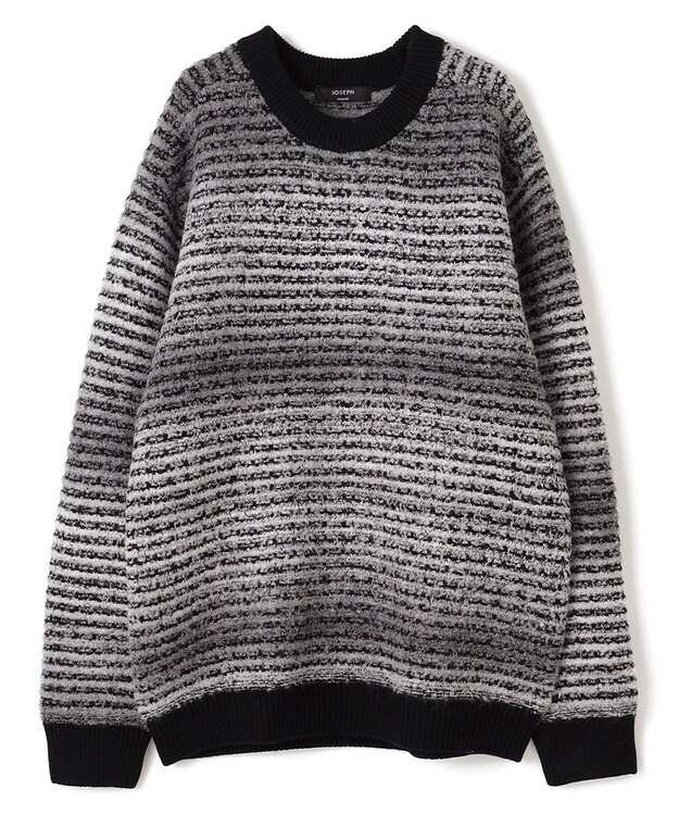 JOSEPH HOMME ヘアリーグラデーション　クルーネックニット ライトグレー系2