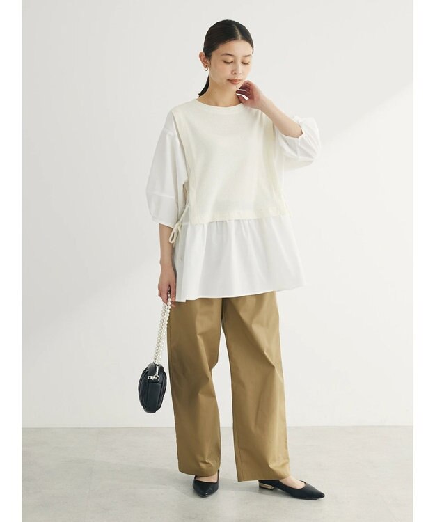 Green Parks ツータックチノパンツ Beige