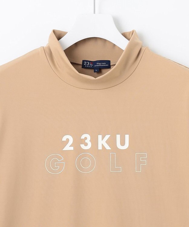 23区GOLF 【MEN】ベアスムース モックネックシャツ ベージュ系