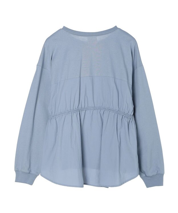 Green Parks ドロストドッキング長袖プルオーバー Sax