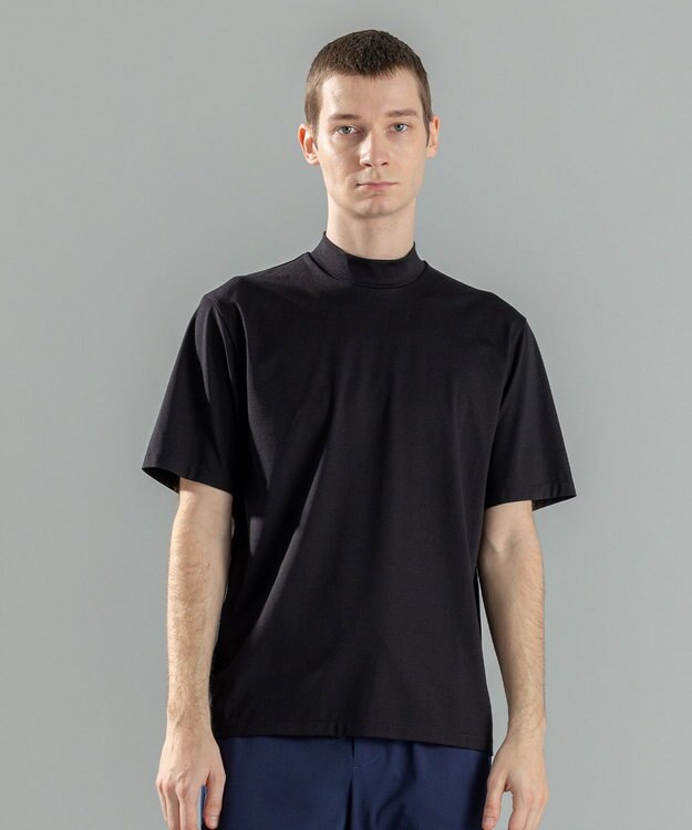 JOSEPH HOMME 【新素材】ハイゲージベアスムース　モックネックカットソー ブラック系