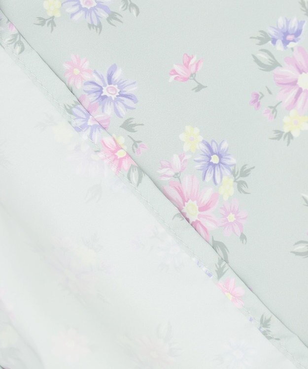 ANY KIDS 裾ペプラム 花柄 ブルゾン ミント系