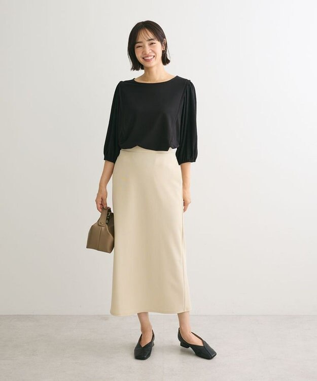 Green Parks 袖表面ドッキングカットプルオーバー Black