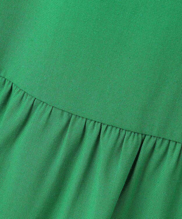 ICB L 【接触冷感・UVカット・洗える】 T/Rドライリネン ワンピース グリーン系