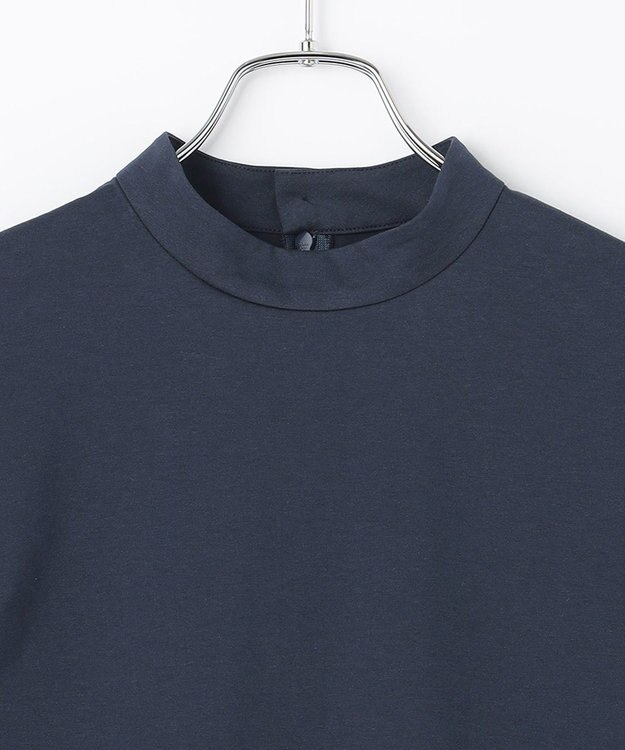 #Newans 【ANSWER for シティライフ】乾燥機対応！ハイネックフレンチスリーブカットソー ネイビー系