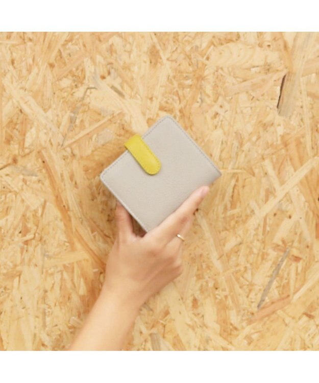 UNBILLION アトランタ ATLANTA / 牛革二つ折りカラーコンビウォレット アイボリー