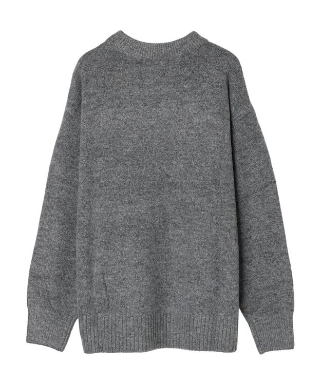 Green Parks ｆｕｗａっとメランジ前後差ニットプルオーバー Gray